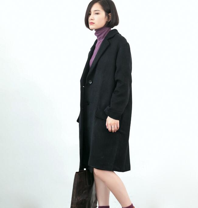Loose Style Long Sleeve Pocket Women Coat – SimpleLinenLife
