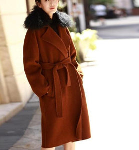 High Collar Woolen Coat Warm Women Wool Coat Jackets 3200 – SimpleLinenLife