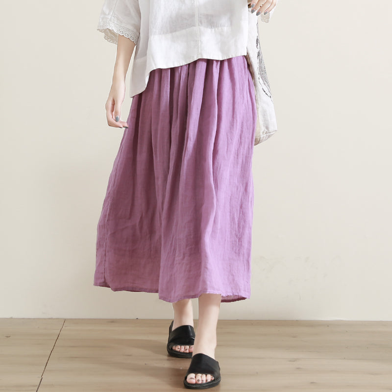 Women's Skirts Summer Linen Skirt GU98406 – SimpleLinenLife