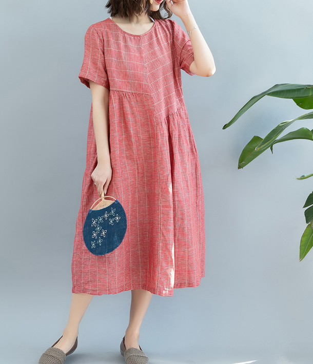 Red Summer Cotton Linen Spring Women Dresses QZ200522 – SimpleLinenLife