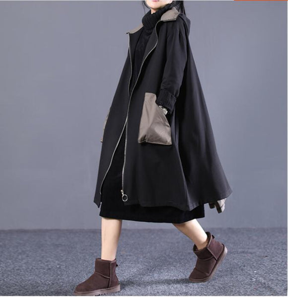 casual hooded coat