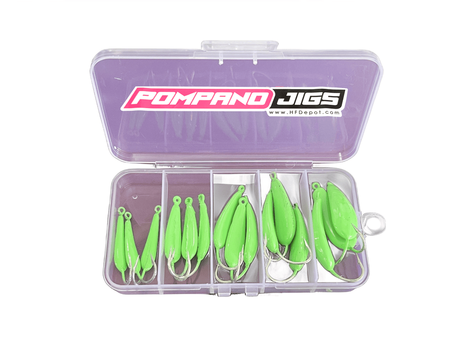 Chartreuse Pompano Goofy Jig Box