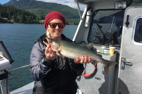 Salmon Fishing Off An Alaskan Cruise