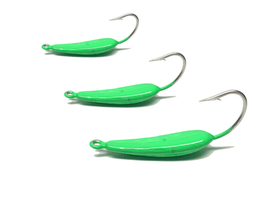 Bright Green Pompano Jigs 3pk