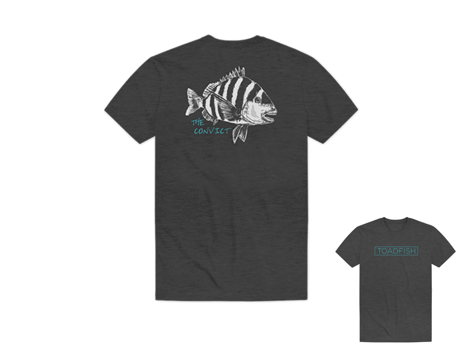 Grey "The Convict" Sheepshead T-shirt - Toadfish