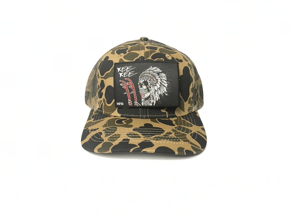 Old School Camo Indian Chief Turkey Hunting Hat