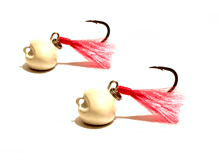 White / Pink Swinging Pompano Jigger Fleas - elliottenvisions