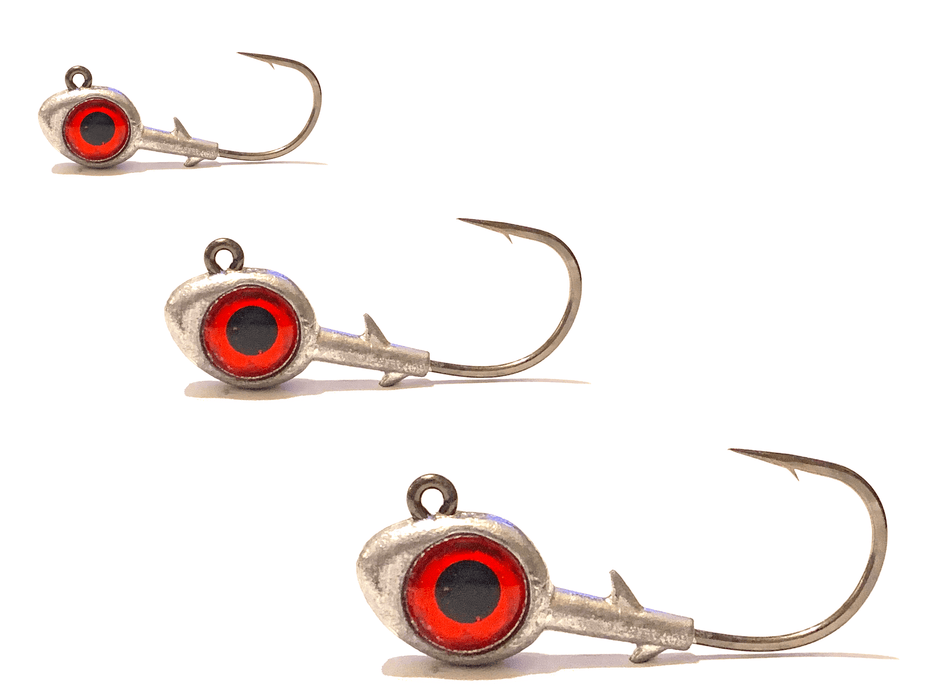 Red Big Eye Jigs 3 pack