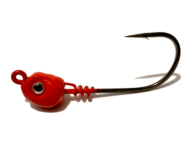 red inshore slammer saltwater jig heads j hook single