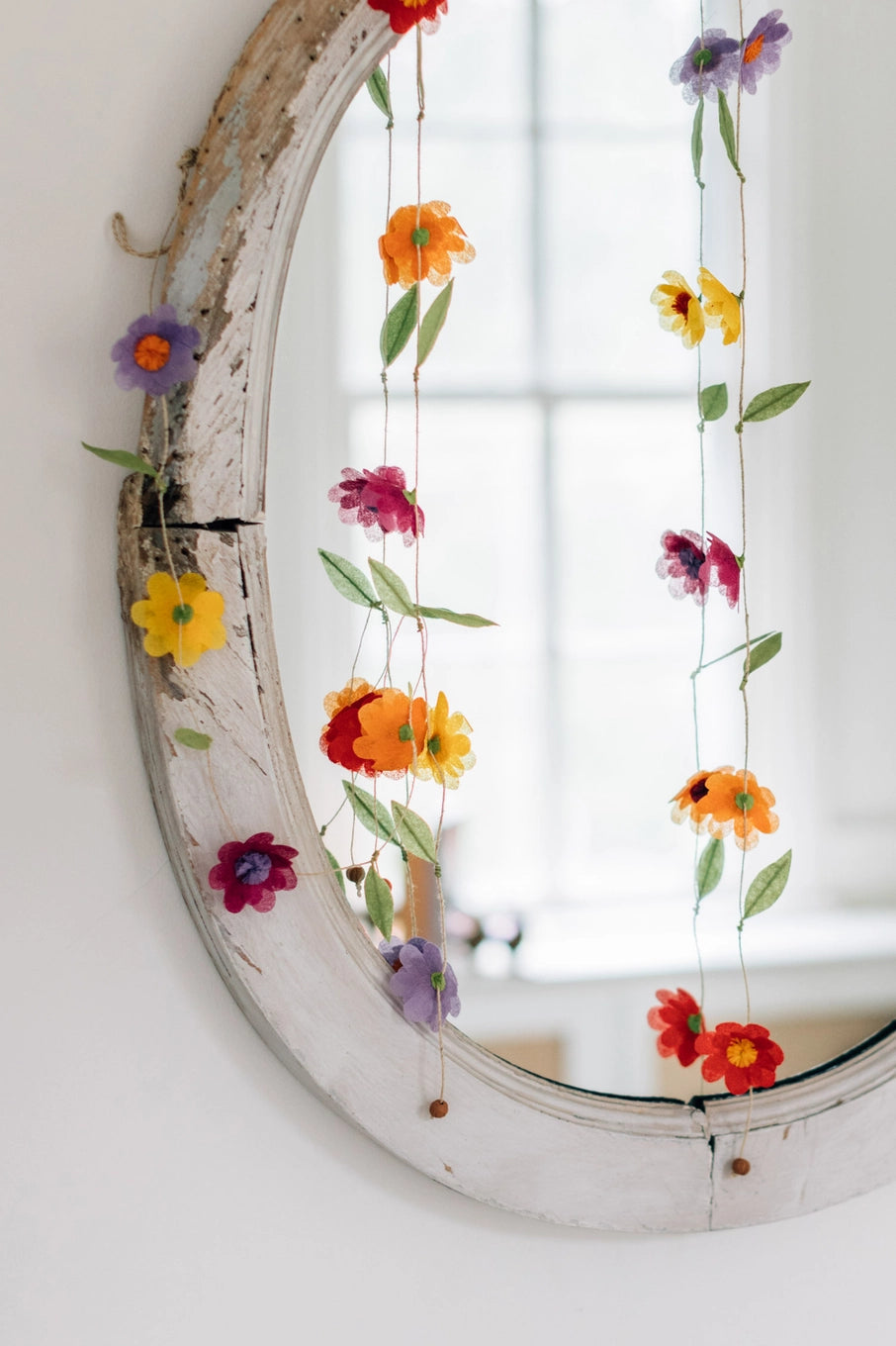 Silk Paper Flower Valance Garland