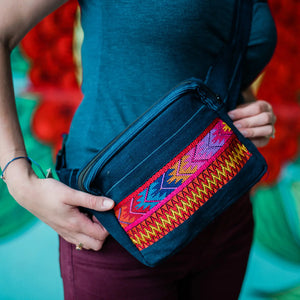 Mystery Boho Upcycled Embroidered Patch Fanny Pack / Crossbody Bag - MountainGirlClothing