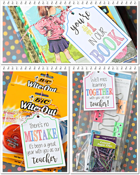 20 teacher school supply tags