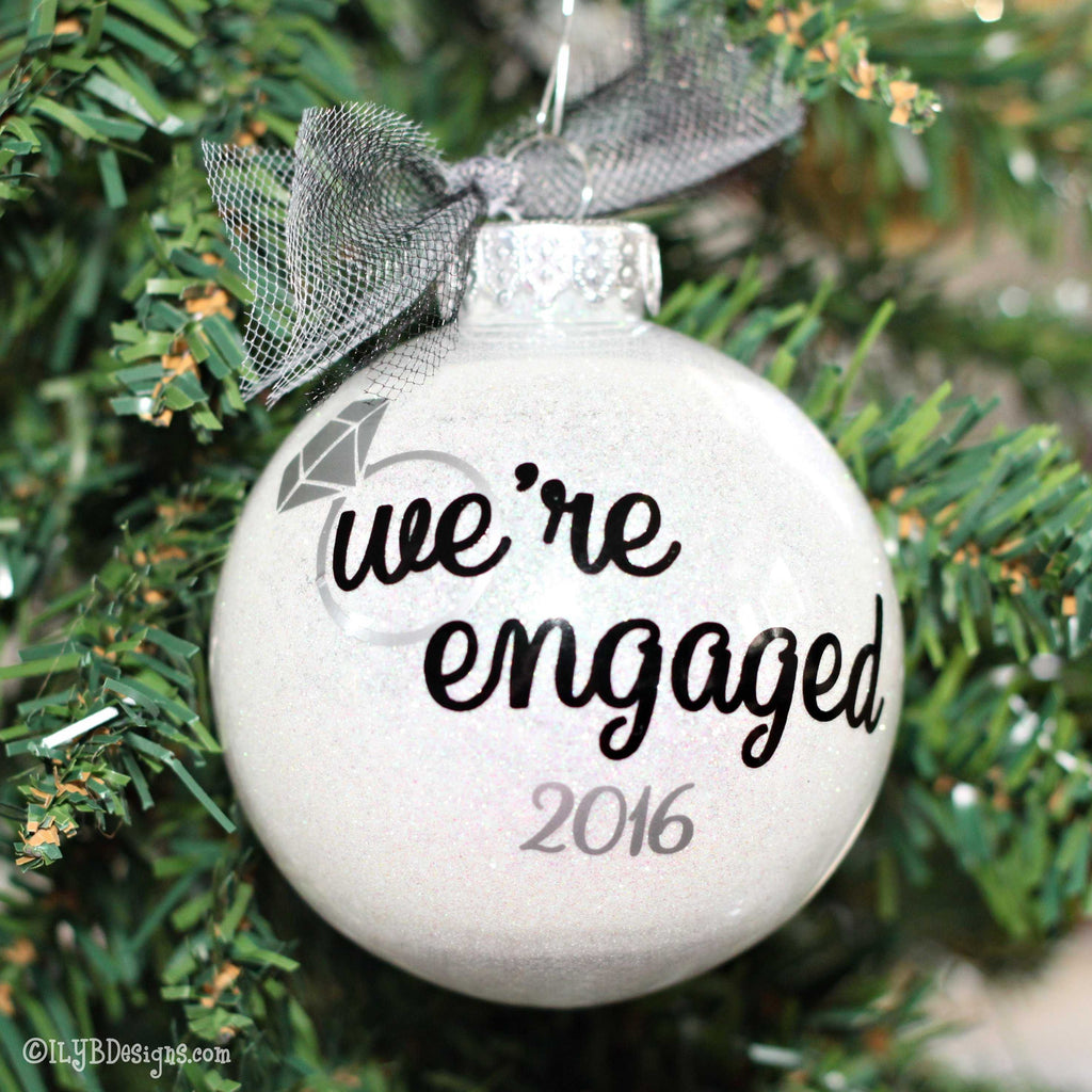 Engagement Christmas Ornament - Engagement Ornament - We're Engaged Or 