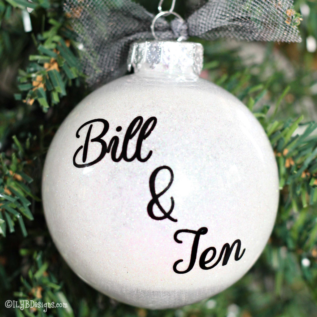 wedding engagement christmas ornament