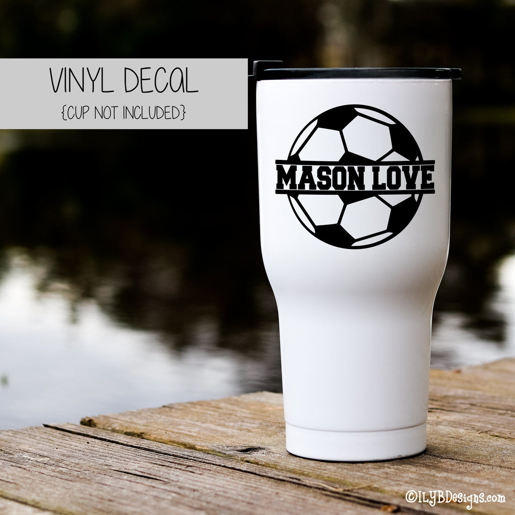 Download Soccer Ball Name Vinyl Decal Soccer Tumbler Decal Ilyb Designs