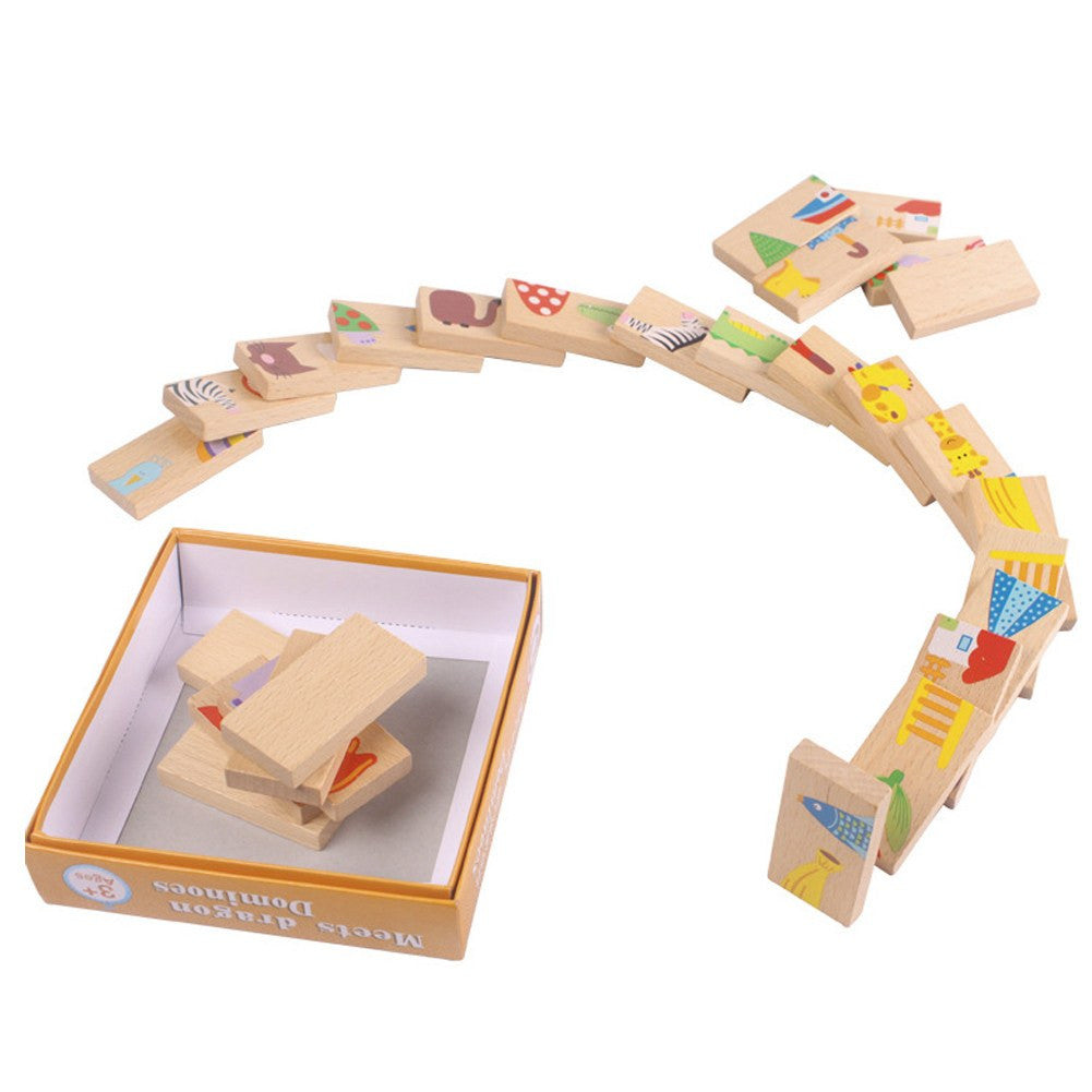 wooden animal dominoes