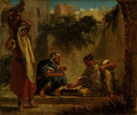 Eugene Delacroix, Arabs Playing Chess 1847-1849