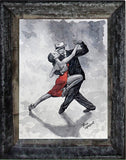 Fine art watercolour study, Tango Dancers by Theo Michael