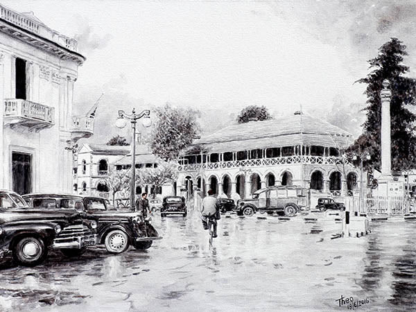 Saray Square an acrylic painting by Theo Michael