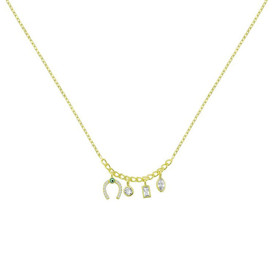 Gold Zodiac pendant, 14k gold filled stainless steel chain, yoga jewelry,  french style layering necklace – Crystal boutique