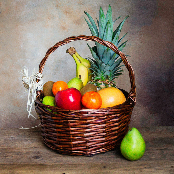 "Simply Fruit" Gift Basket, Fresh Fruits in Willow Basket Vancouver