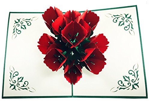 Red Tulip Flower - Pop Up Card