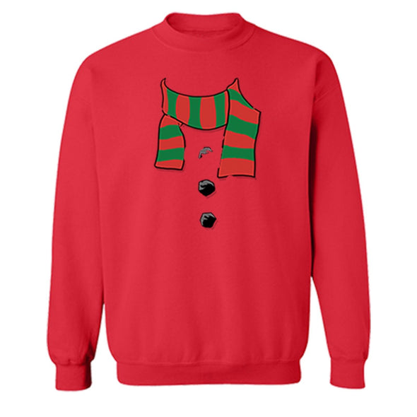 XtraFly Apparel Snowman Scarf Santa Ugly Christmas Pullover Crewneck-Sweatshirt