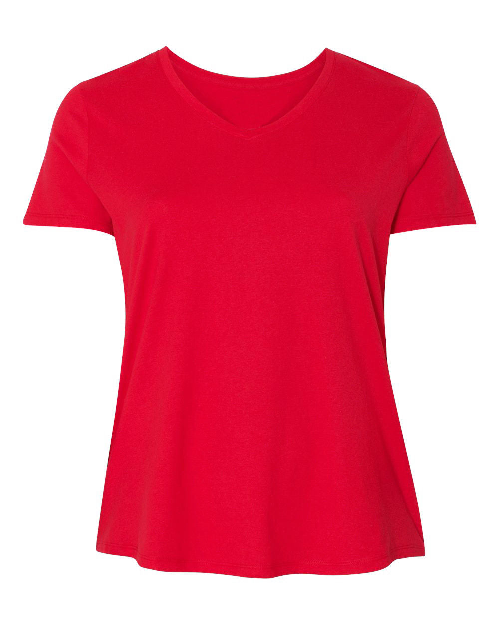 XtraFly Apparel Women's Plus Size Active Plain Basic V-neck Short Slee