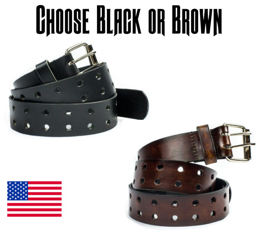 Double Hole Casual Leather Belt... USA Made! – Buckle and Hide Leather LLC