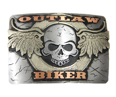 The Outlaw Biker Belt Buckle – Buckle and Hide Leather LLC