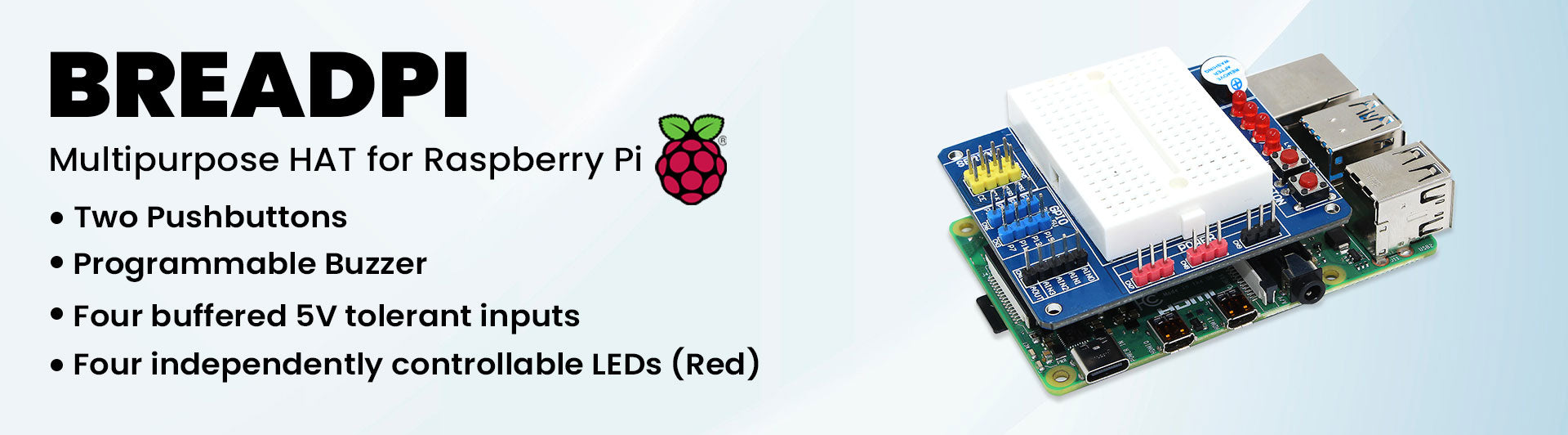 BreadPi - Breadboard HAT for Raspberry Pi