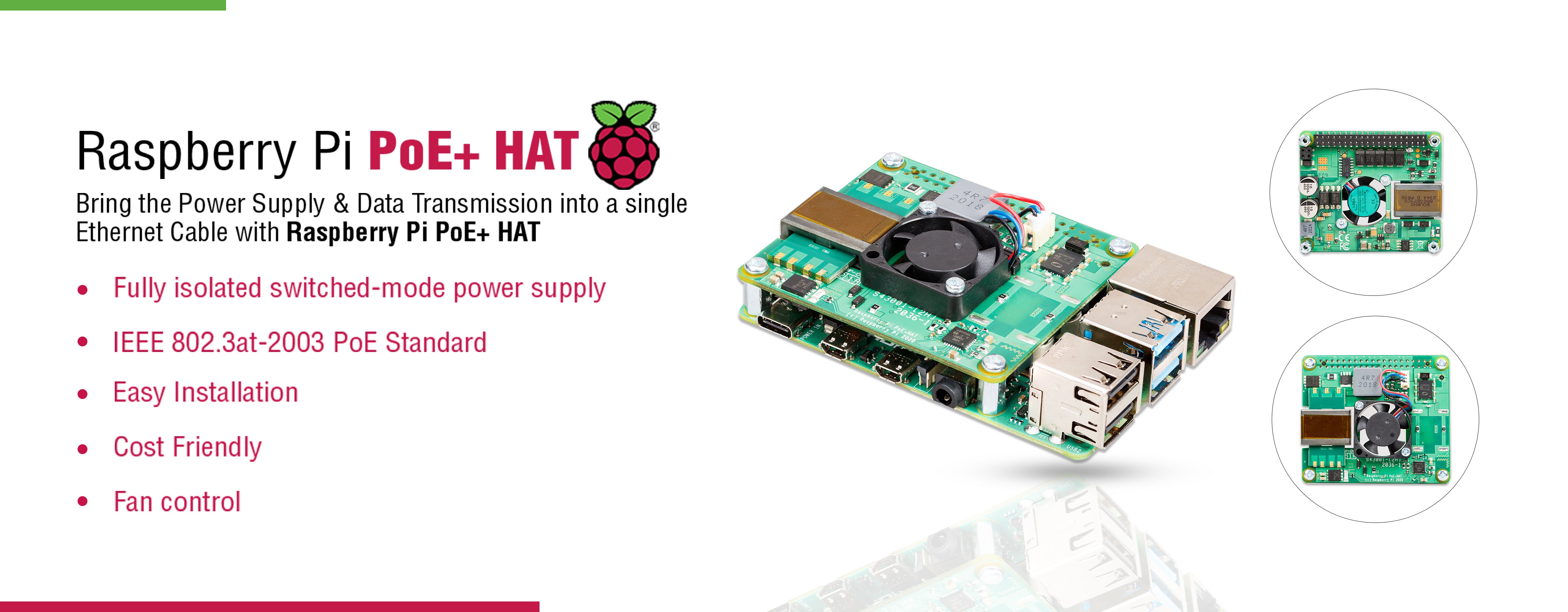 PoE+ HAt for Raspberry Pi