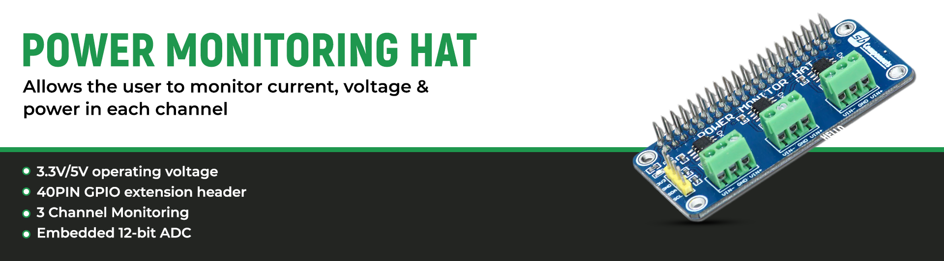 Power Monitoring HAT for Raspberry Pi