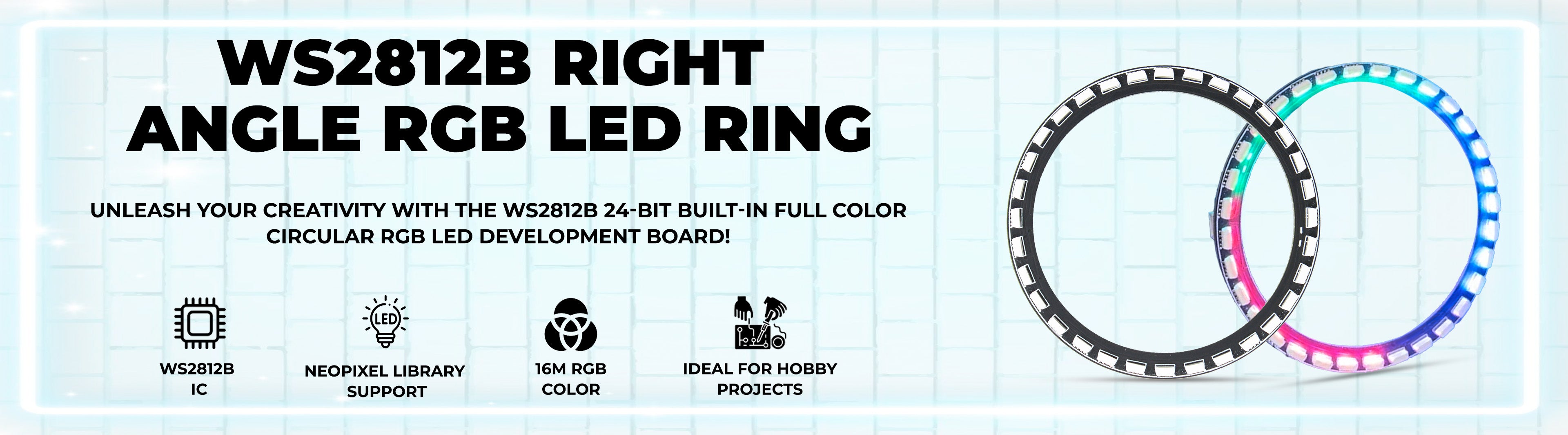 WS2812B Right Angle RGB LED Ring