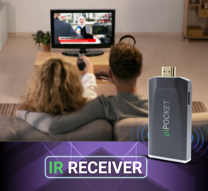 Remote Control Navigate with ease using the built-in IR receiver.