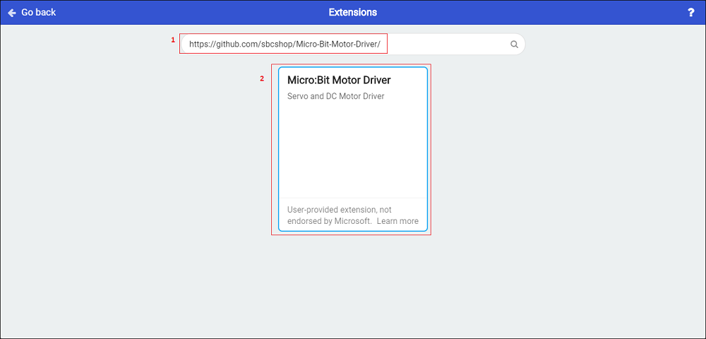 micro:bit DC motor controller