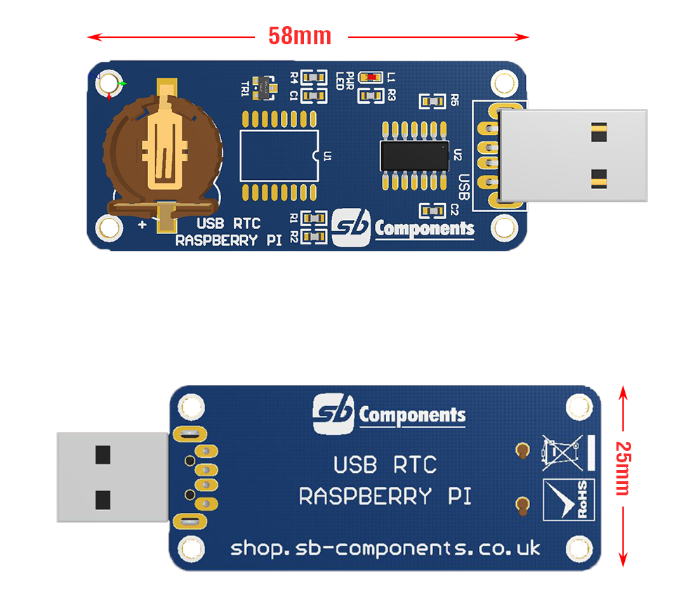 USB RTC for Raspberry Pi