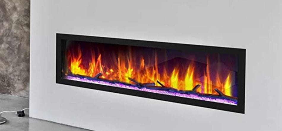 Dynasty Cascade 64" Linear Smart Control Flush Mount Electric Fireplace
