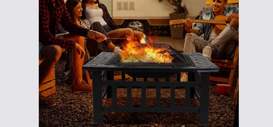 LEMY 32” Outdoor Square Fire Pit
