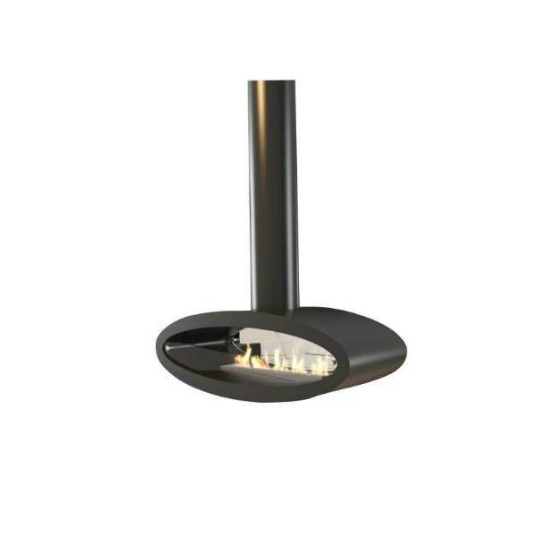 Decoflame Ellipse Ceiling Mounted Manual Ethanol Fireplace 44 Inch