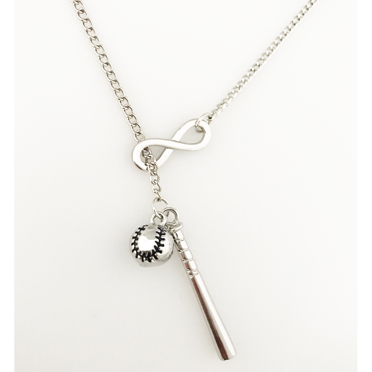 Baseball Infinity Necklace