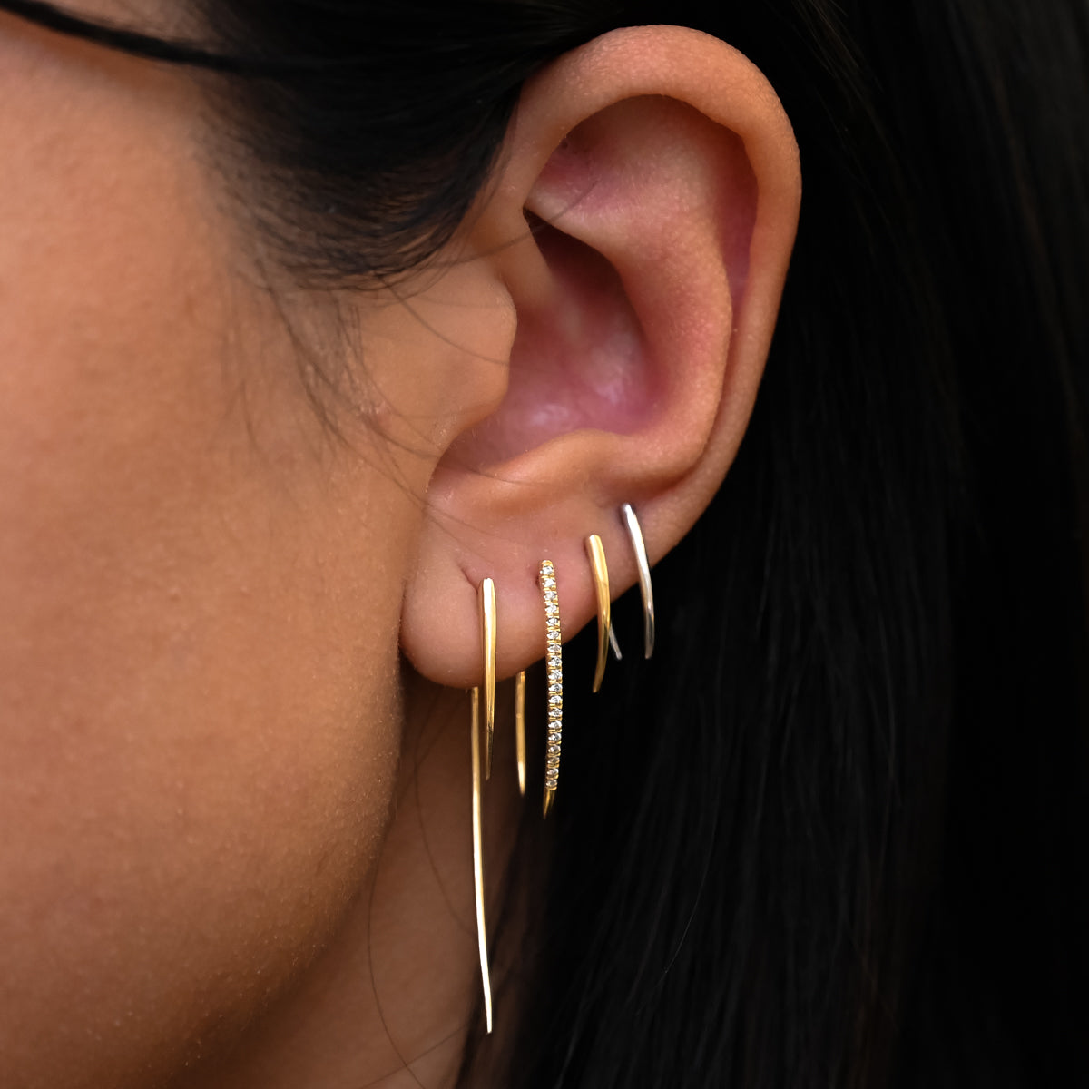 Gold Infinite Tusk Earrings – No.3