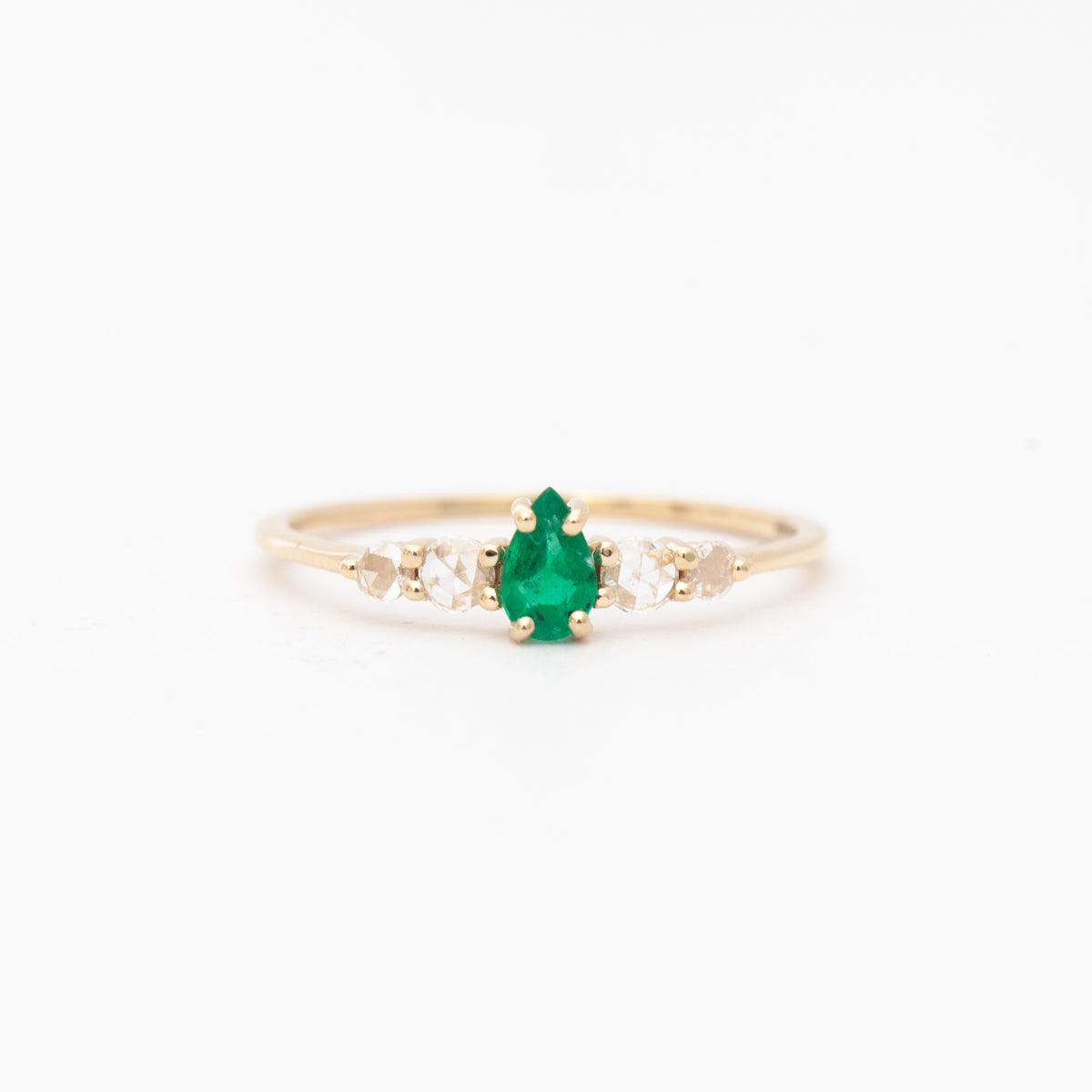 Pear Emerald Bellatrix Ring – No.3
