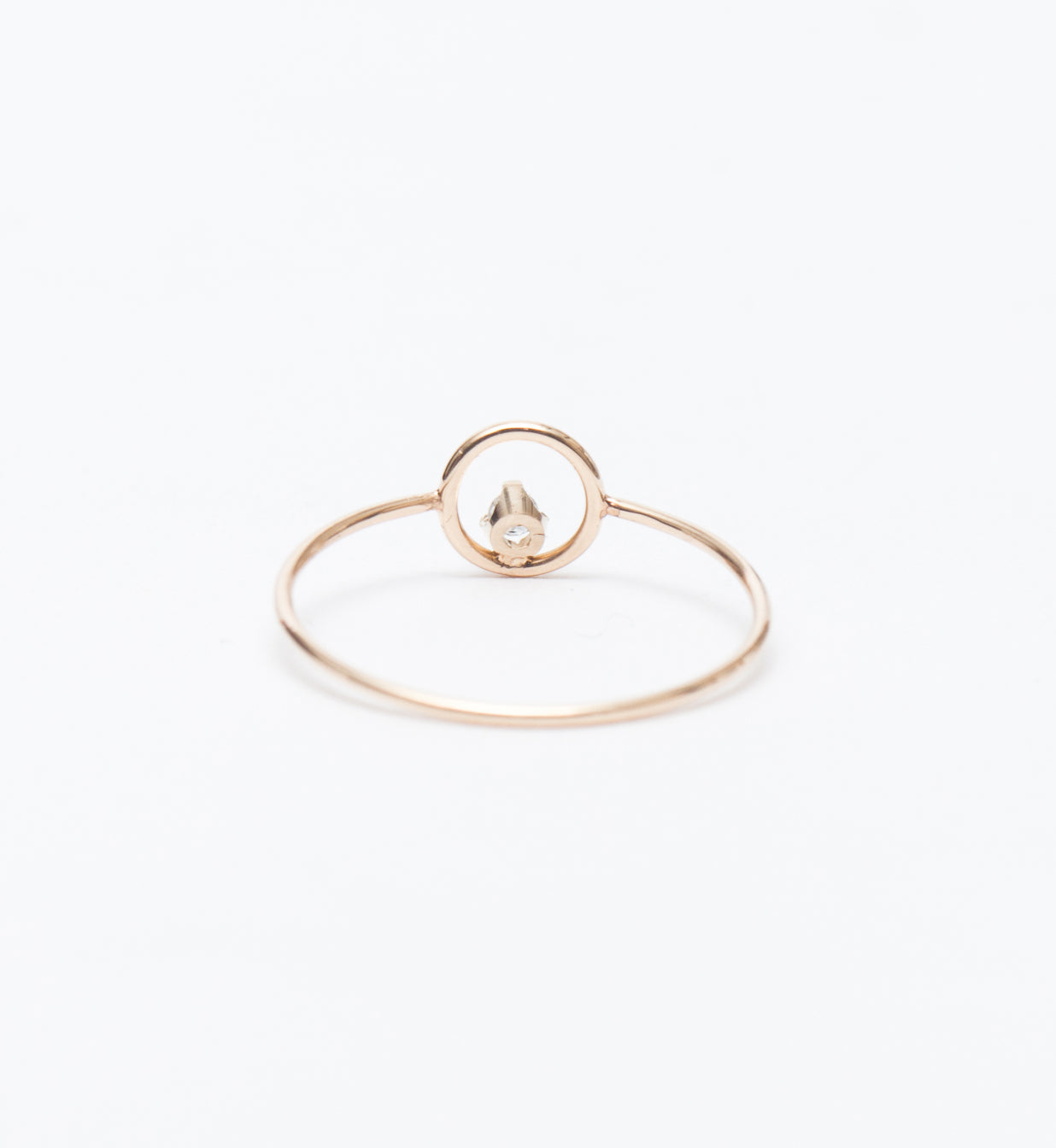 Circle Prong Diamond Ring