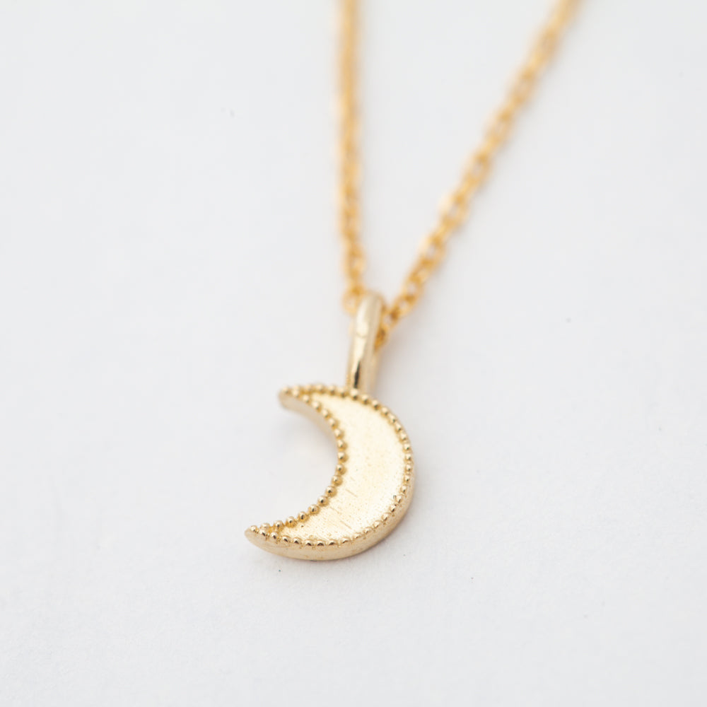 Beaded Moon Necklace