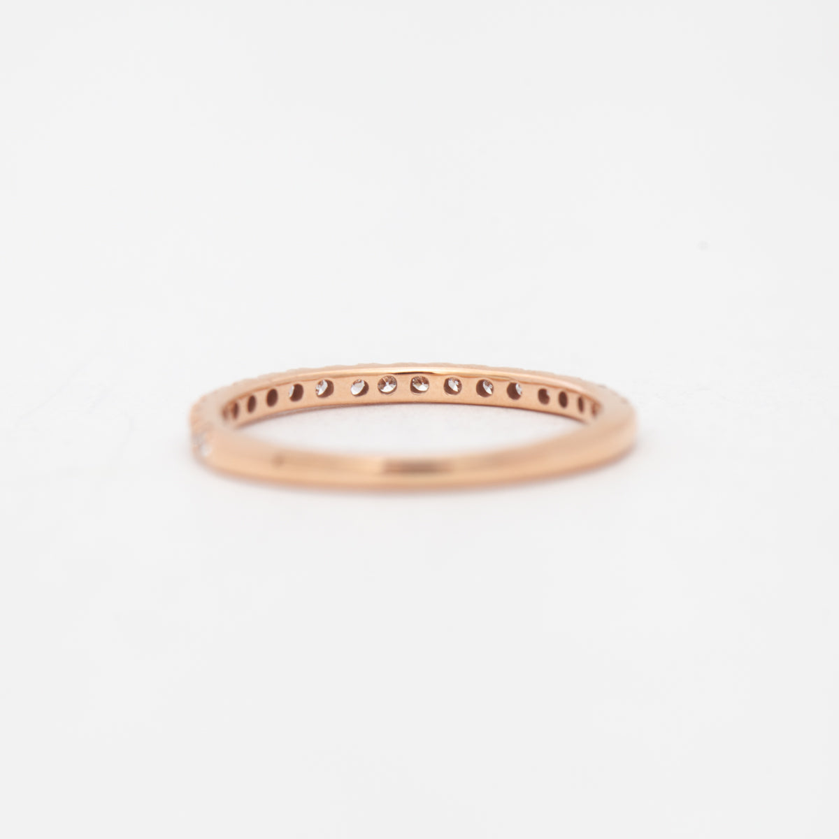 Rose Gold French Set Half-Eternity Band