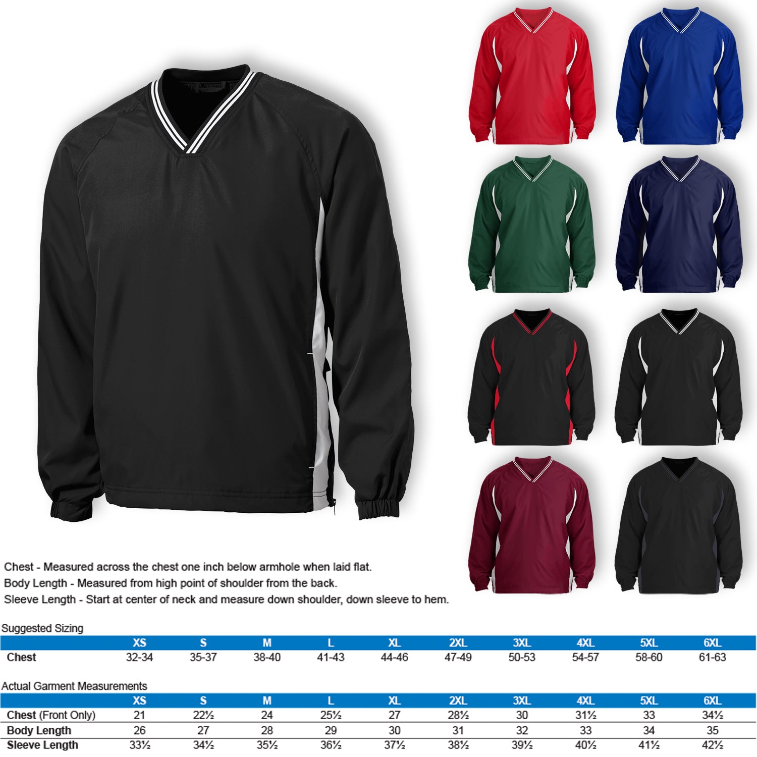 Embroidered Polo Shirt Size Guide