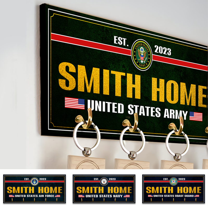 Personalized Key Hook - Personalized Name & Ranks And Year-Veterans Nation
