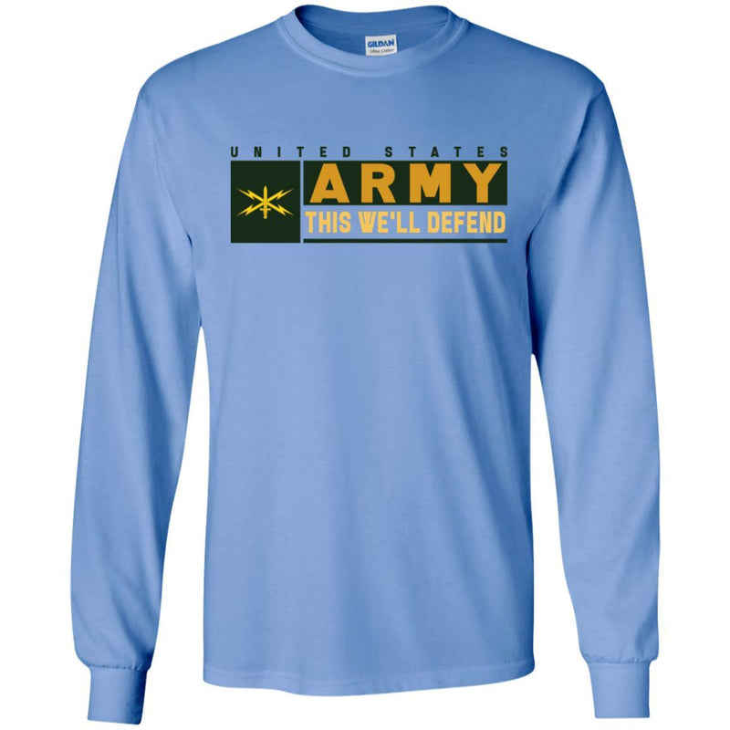 U.S. Army Cyber Corps- This We'll Defend T-Shirt On Front For Men