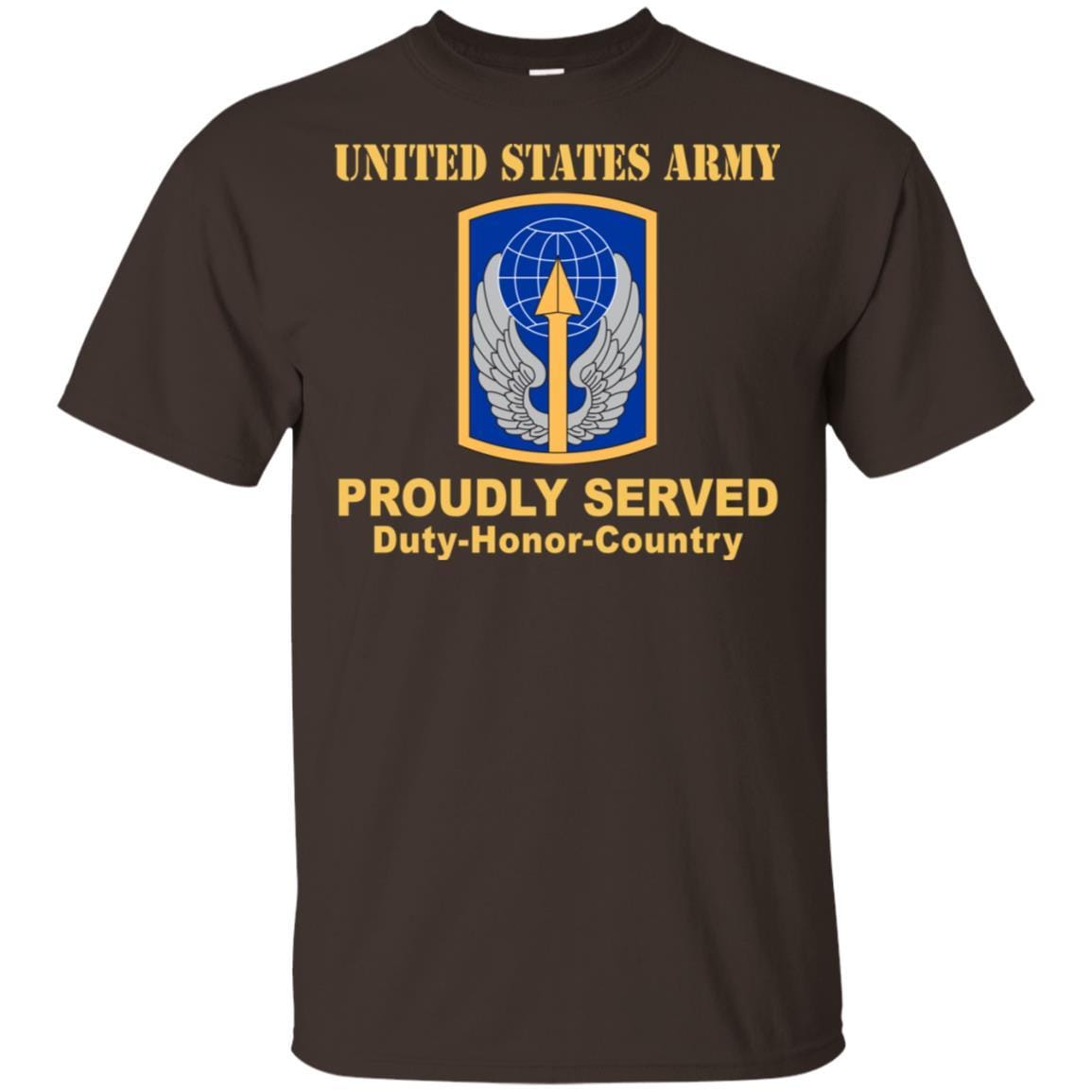 US ARMY 166 AVIATION BRIGADE- Proudly Served T-Shirt On Front For Men